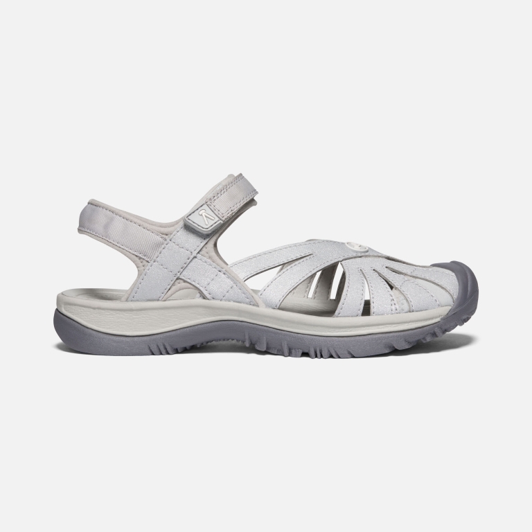 Keen Webbing Upper Rose Sandals - Women's Light Grey Silver Sandals